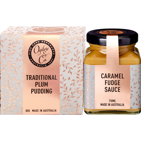 Plum Pudding & Caramel Fudge Dessert Sauce Gift Pack